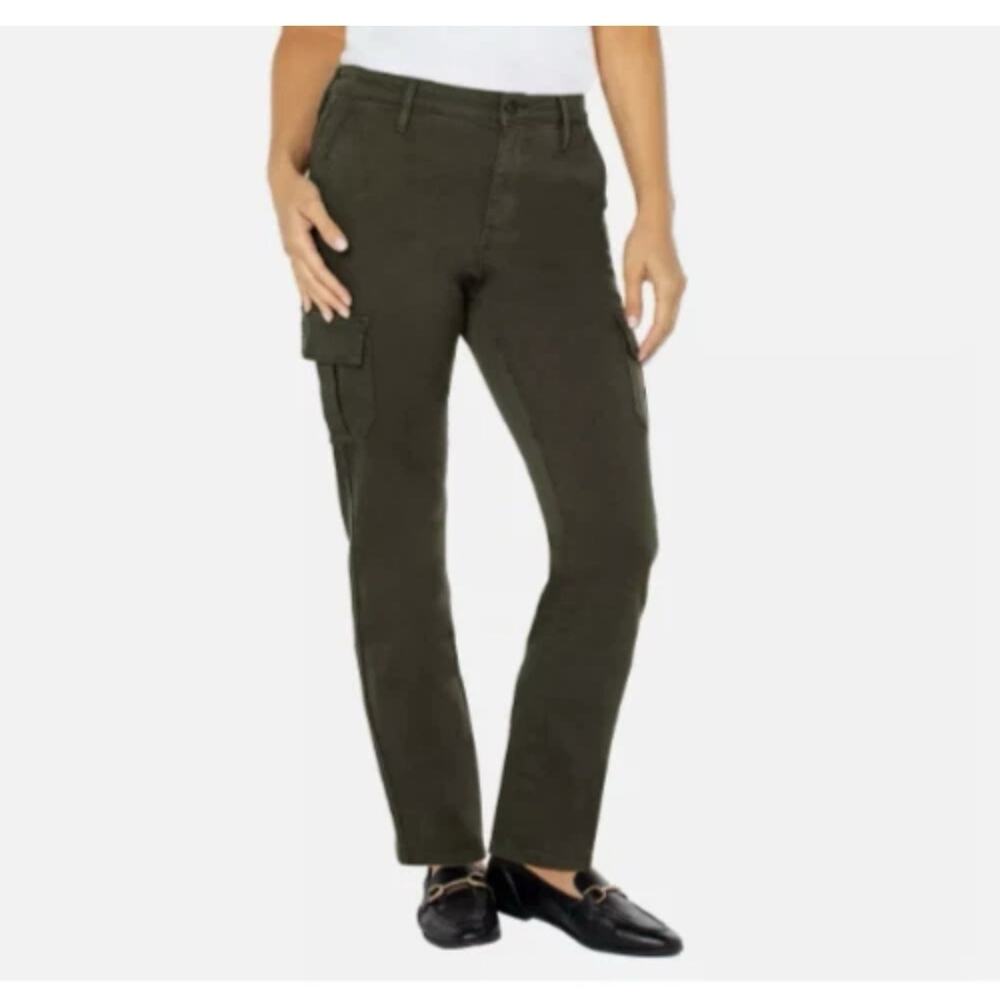 NEW Well Worn Women’s 14/34 Olive Green High Rise Tencel Blend Cargo Pant